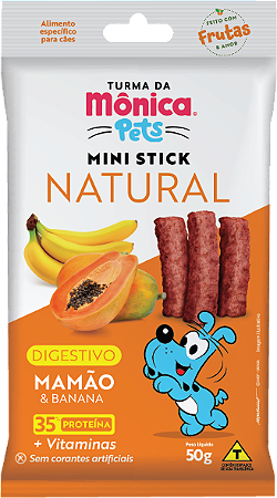 Petisco Sticks Turma da Monica Digestivo Mamão Banana 50g