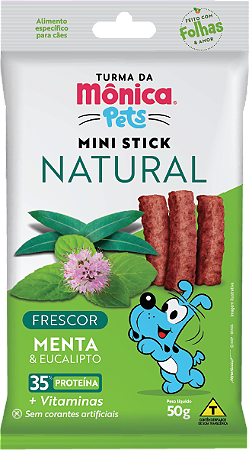 Petisco Sticks Cães Turma da Monica Frescor Menta e Eucalipto 50g