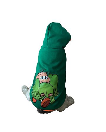 Moletom com Capuz cor verde ,Turma da Mônica Pets Tamanho M