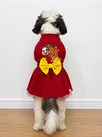 Vestido Pet Boutique Vermelho Turma da Mônica Pets – Tamanho G