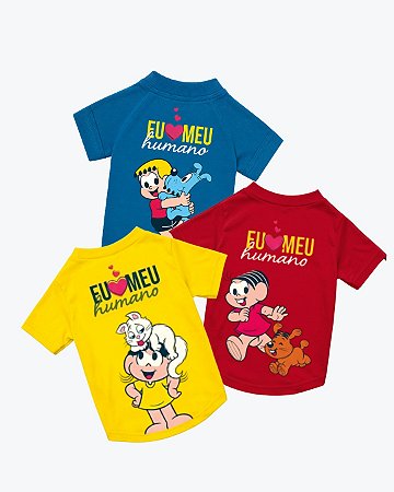 Camiseta T-Shirt Pet Turma da Mônica Pets G