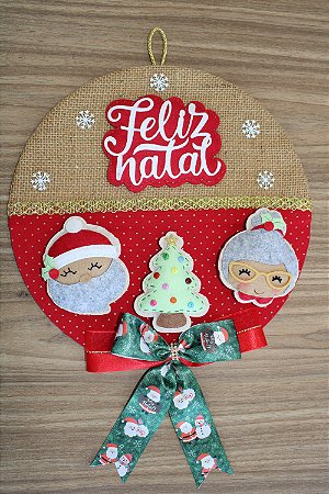 Guirlanda Papai e Mamãe Noel
