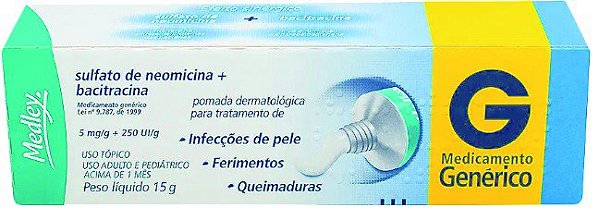 Sulfato de Neomicina + Bacitracina Zíncica Pomada Medley 15g
