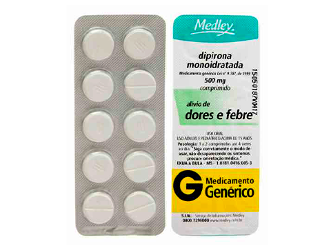 Dipirona Sódica 500mg com 10 Comprimidos