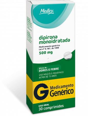 Dipirona Monoidratada 500mg Medley 30 comprimidos