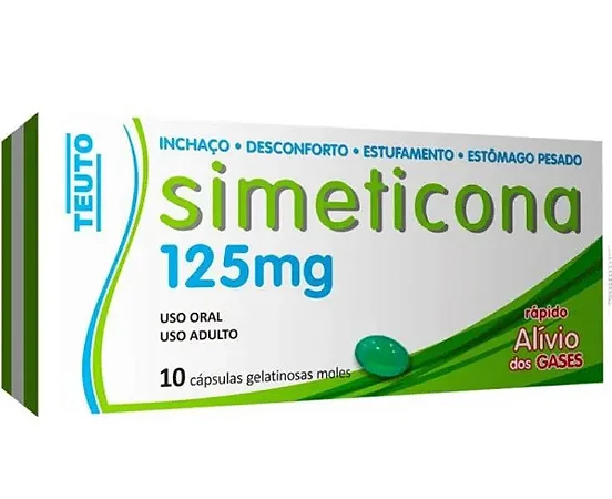 Simeticona 125 mg com 10 cápsulas