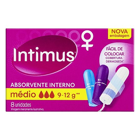 Absorvente Interno Intimus Médio 8 un
