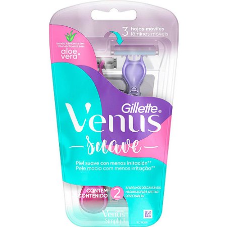 Aparelho de Barbear Gillette Venus Simply 3 com 2 Unid.