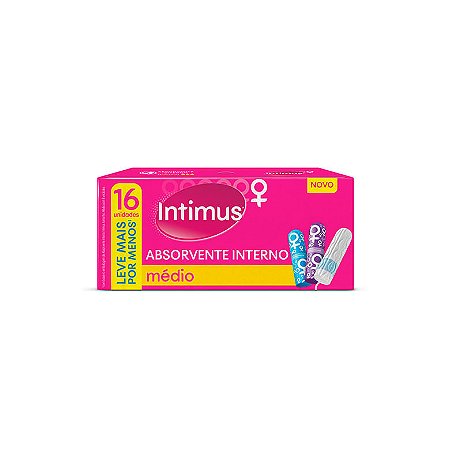 Absorvente Intimus Interno Médio com 16 Unidades