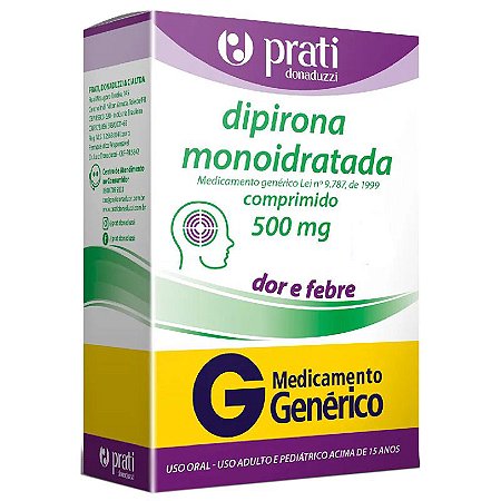 Dipirona Sódica 500mg com 20 Comprimidos