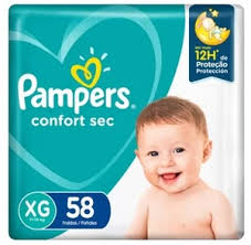 Fralda Pampers Confort Sec Super Bag XG com 58