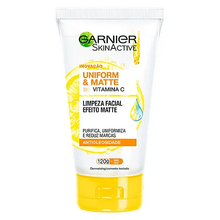 Gel de Limpeza Facial Garnier Uniform & Matte 120g