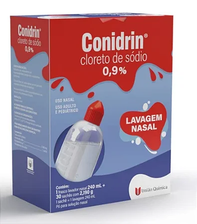 Conidrin 0,9% com frasco 240 ml + 30 sachês