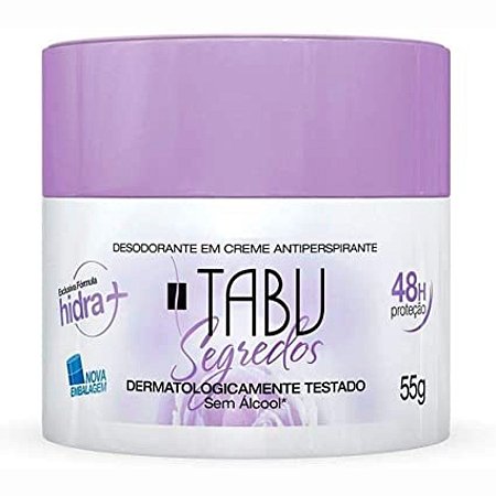 Desodorante Tabu Creme Segredos 55g
