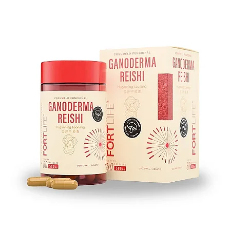 Fort Life ganoderma reishi 500 mg com 60 cápsulas