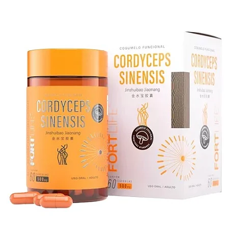 Fort Life cordyceps 550 mg com 60 cápsulas