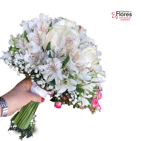 Buquê para Noivas em Astromélias e Rosas Naturais