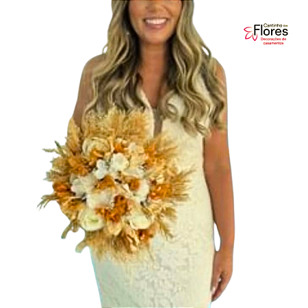 Buquê para Noivas em Flores Desidratadas - Locação