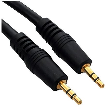 Cabo Auxiliar Áudio P2x P2 Estereo 1.5mts Dourado