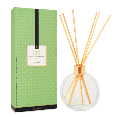 Difusor de Varetas Capim Limão Via Aroma - 200ml
