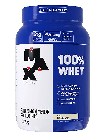 Whey Protein Max Titanium Baunilha - 900g