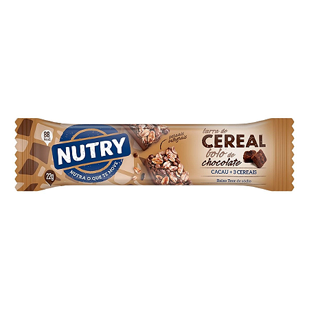 Barra de Cereal Bolo de Chocolate 22g Nutry
