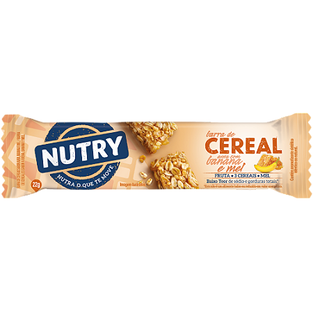 Barra de Cereal Aveia com Banana e Mel 22g Nutry