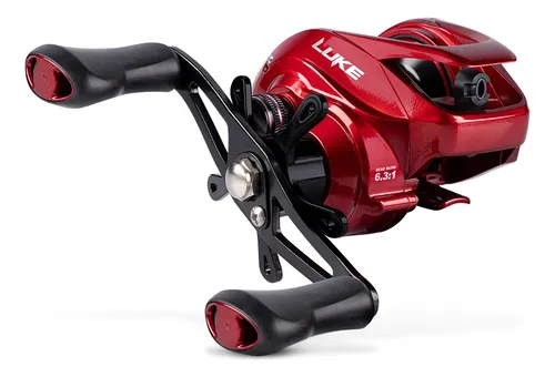 Carretilha Maruri Luke 5 Rolamentos - Drag 6kg 6.3:1 Cor Vermelho Lado da manivela Esquerdo