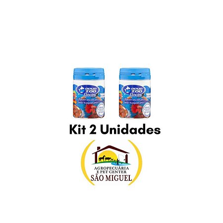 Kit 2 Unidades Ração Aqua Zoo Flocada Para Peixe 10G Biotron