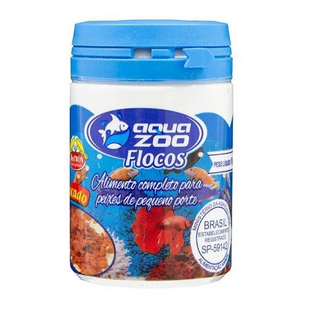 Ração Aqua Zoo Flocada Alimento Completo Para Peixe 10g Biotron