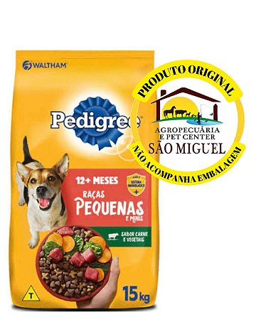 Ração Pedigree Cães Adultos Raças Pequenas Sabor Carne e Vegetais A Granel