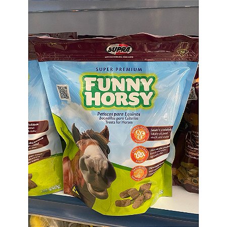 Funny Horsy Petisco Para Equinos Super Premium 450g Kit 5 unidades