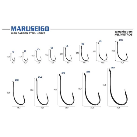 Anzol maruseigo cartela nickel ou black MARINE SPORTS