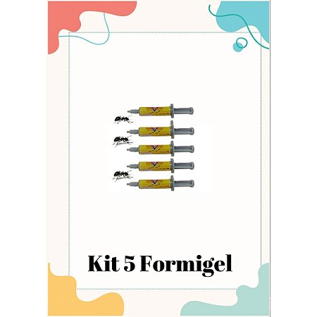 Kit 5 Formigel Mata Formiga 10g ou Kit 5 Baratagel Mata Barata 10g
