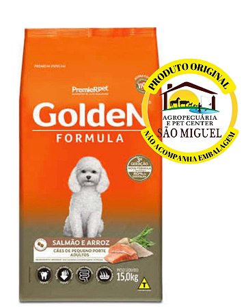 Ração Premium Especial Golden Mini Bits Adulto Sabor Salmão e Arroz A granel