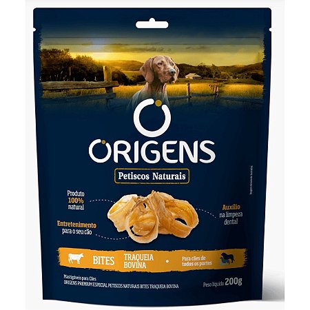 Petisco Cães Origens Natural TRAQUEIA  Bovina Premium Especial