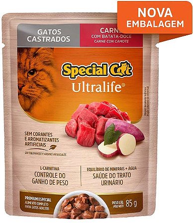 SPECIAL CAT ULTRALIFE AD CASTR CARNE 85G SACHE
