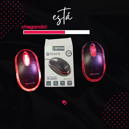 mouse gamer com fio USB optico 3D