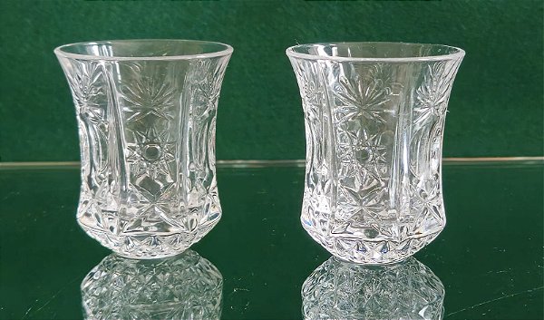 Copos em cristal lapidado