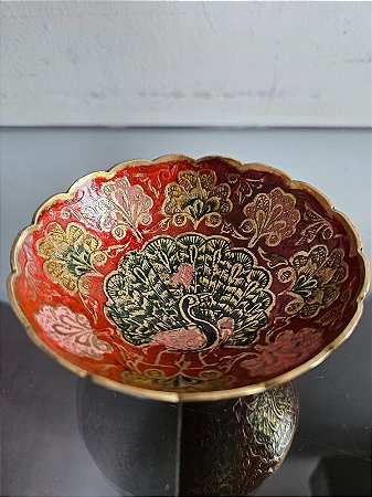 bowl / tigela indiana em bronze (antiguidade / raridade / relíquia / antiquário)