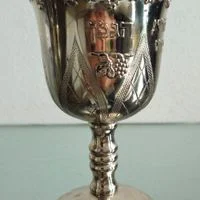 copo / cálice / taça p kidush / judaico / israel (antiguidade / raridade / relíquia / antiquário)