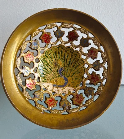 bowl / tigela indiana em bronze (antiguidade / raridade / relíquia / antiquário)