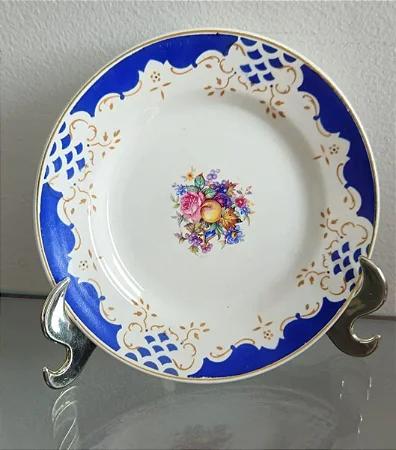 prato de sobremesa em porcelana (antiguidade / raridade / relíquia / antiquário)