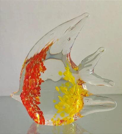 peixe em vidro (antiguidade / raridade / relíquia / antiquário)