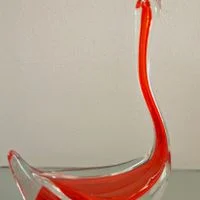 cisne em murano (antiguidade / raridade / relíquia / antiquário)