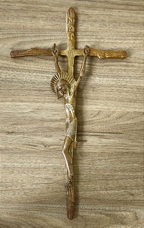 crucifixo / cristo em bronze (antiguidade / raridade / relíquia / antiquário)