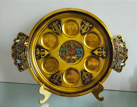 keará / prato p pessach / judaico / israel (antiguidade / raridade / relíquia / antiquário)