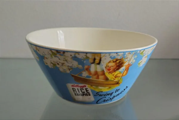 bowl em porcelana, kellogs (antiguidade / raridade / relíquia / antiquário)