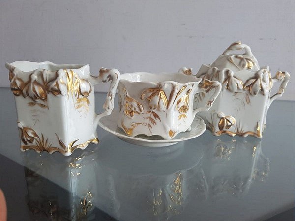 conjunto de chá em porcelana (antiguidade / raridade / relíquia / antiquário)