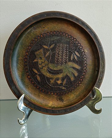 prato polonês em madeira (antiguidade / raridade / relíquia / antiquário)